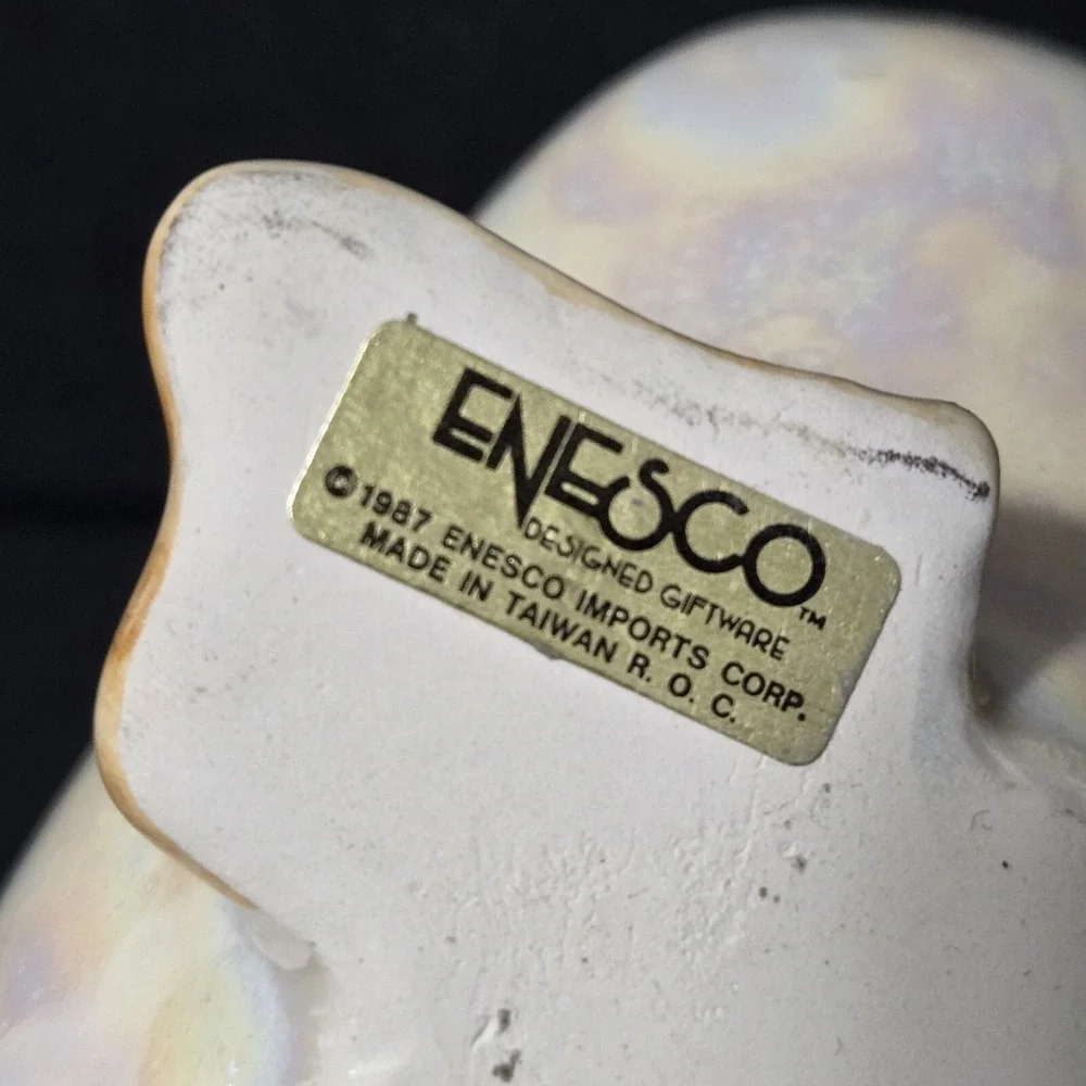Vintage Enesco Duck Goose Cottagecore Easter Figurine Ceramic Kitchen Decor 1984